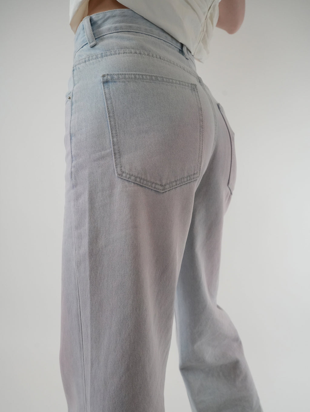 [Premium Handmade Denim] Pink Reve Wide Denim Pants