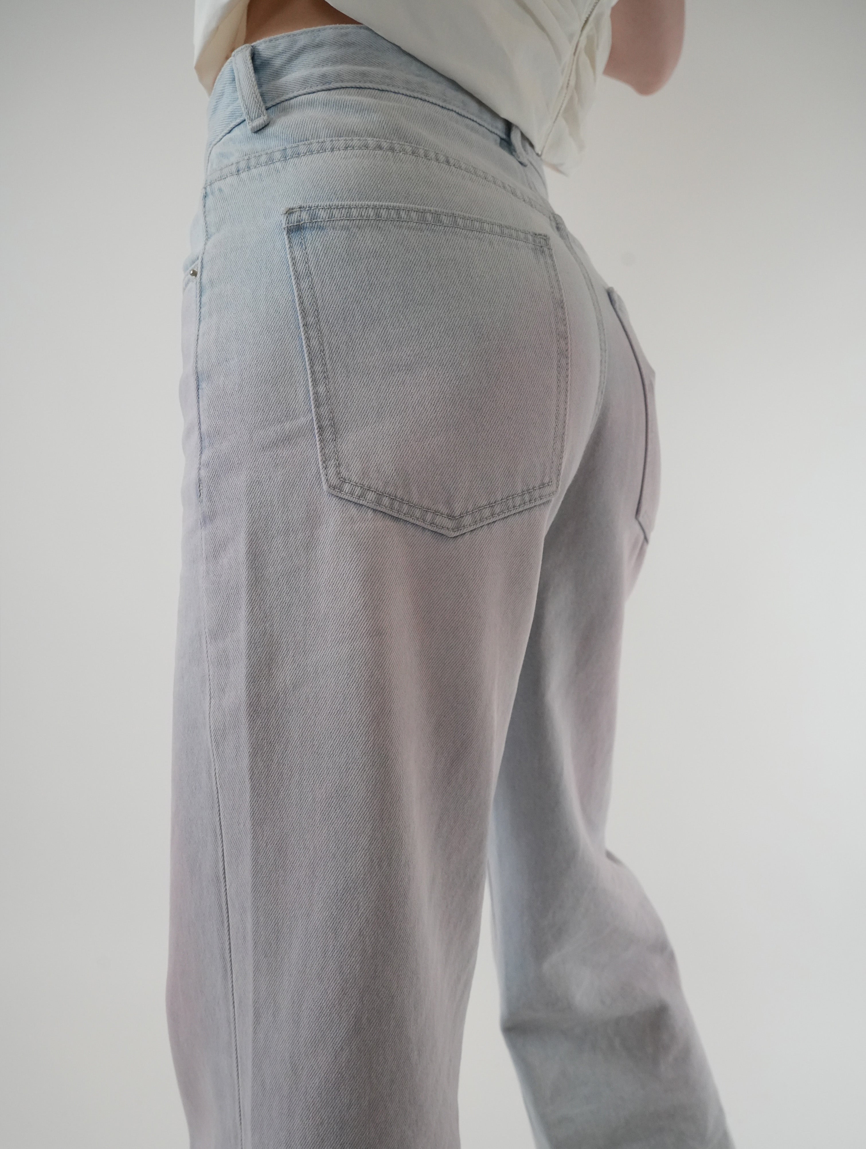[Premium Handmade Denim] Pink Reve Wide Denim Pants