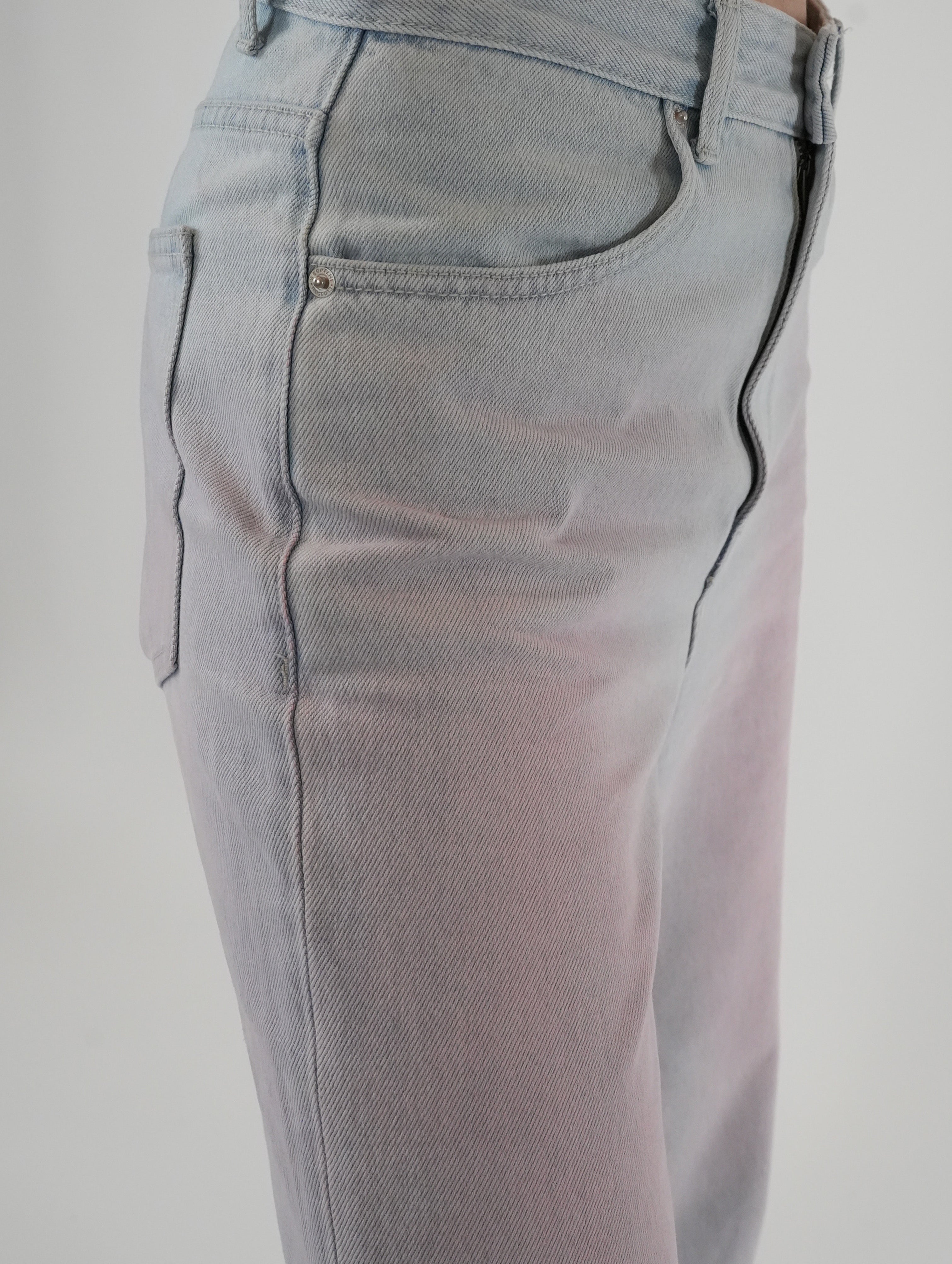 [Premium Handmade Denim] Pink Reve Wide Denim Pants