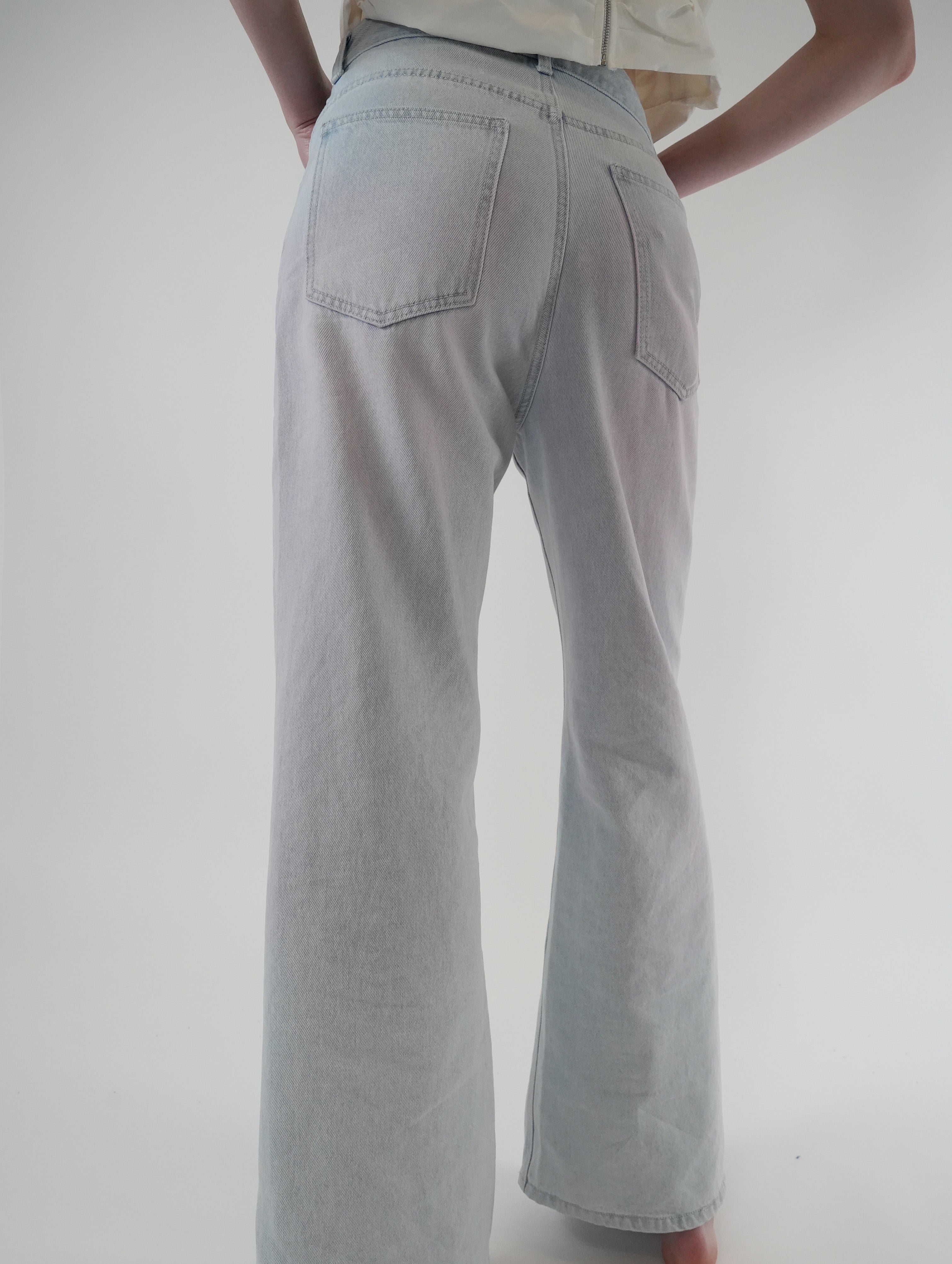 [Premium Handmade Denim] Pink Reve Wide Denim Pants