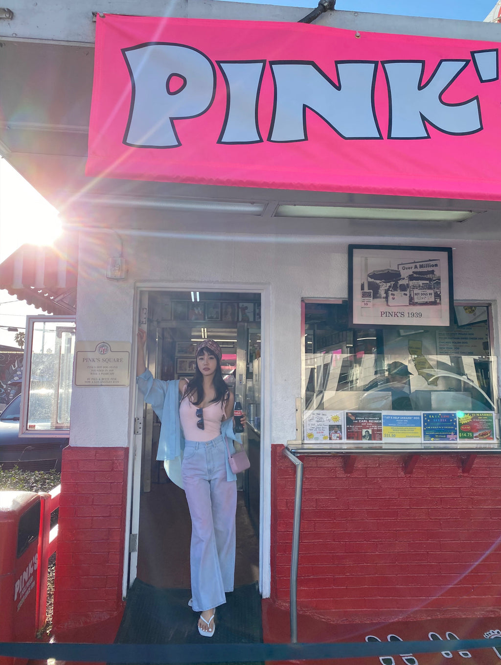 [Premium Handmade Denim] Pink Reve Wide Denim Pants