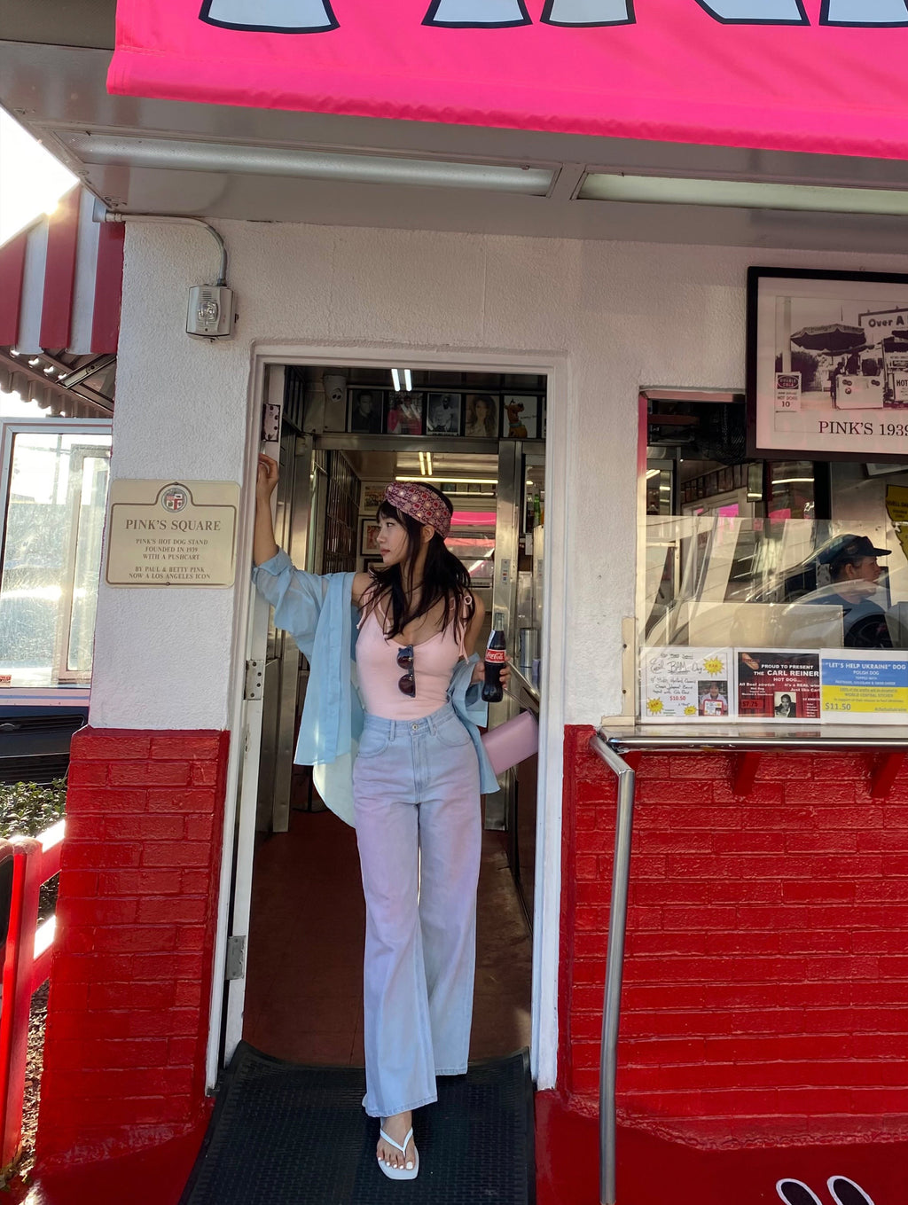 [Premium Handmade Denim] Pink Reve Wide Denim Pants
