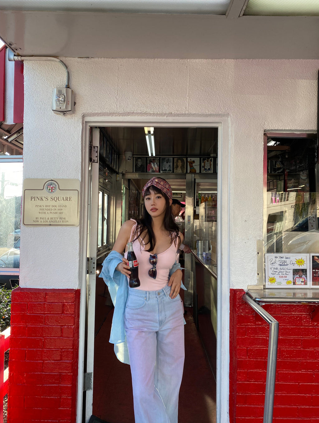 [Premium Handmade Denim] Pink Reve Wide Denim Pants