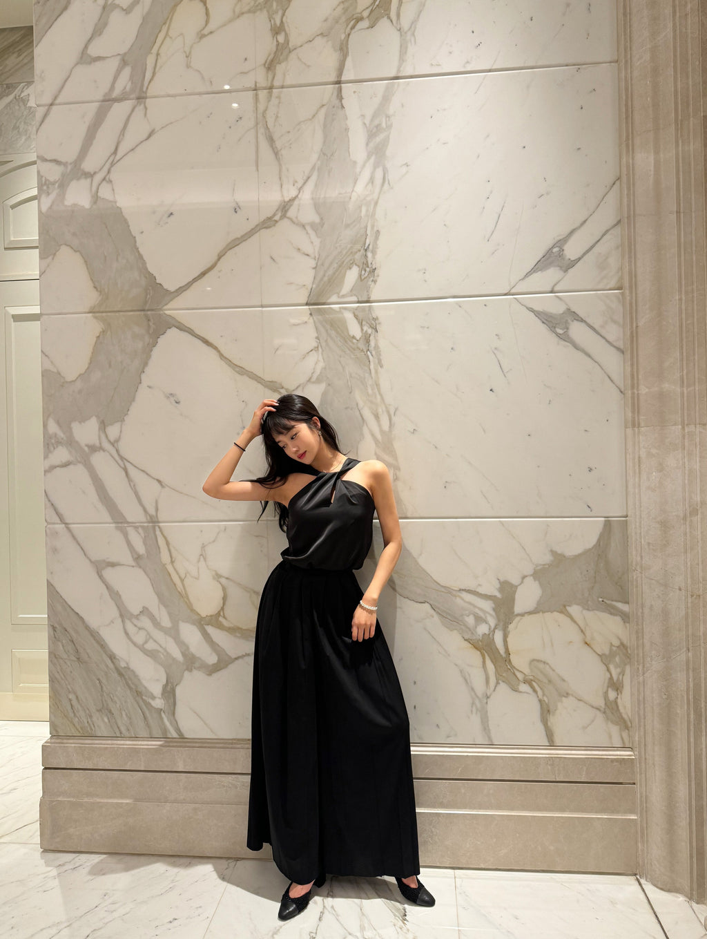 Silky Pleats Dressy Wide Pants