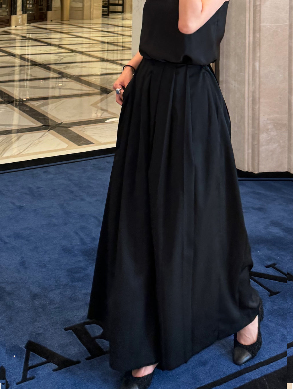 Silky Pleats Dressy Wide Pants