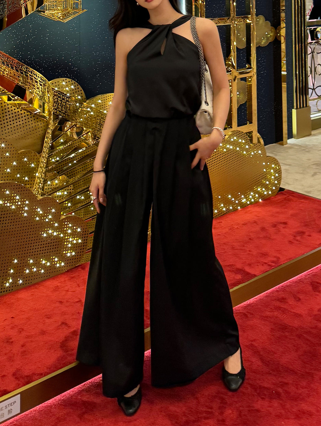 Silky Pleats Dressy Wide Pants