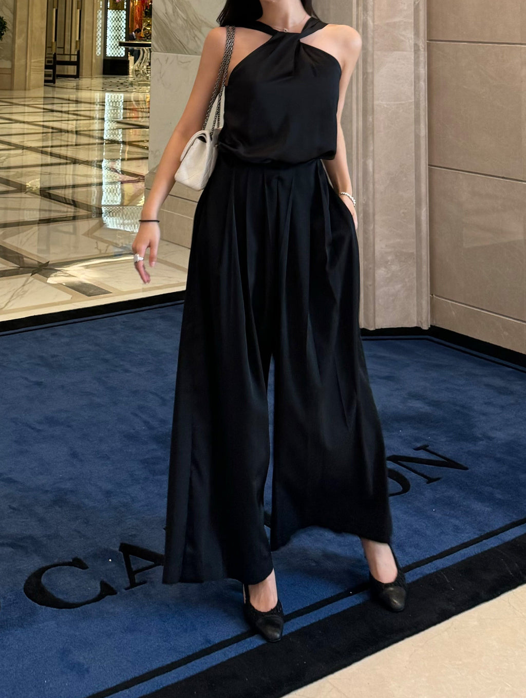 Silky Pleats Dressy Wide Pants